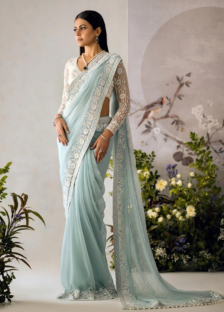 AIK Atelier Embroidered   Unstitched Saree AIK23TS Look-08 - Luxury Collection