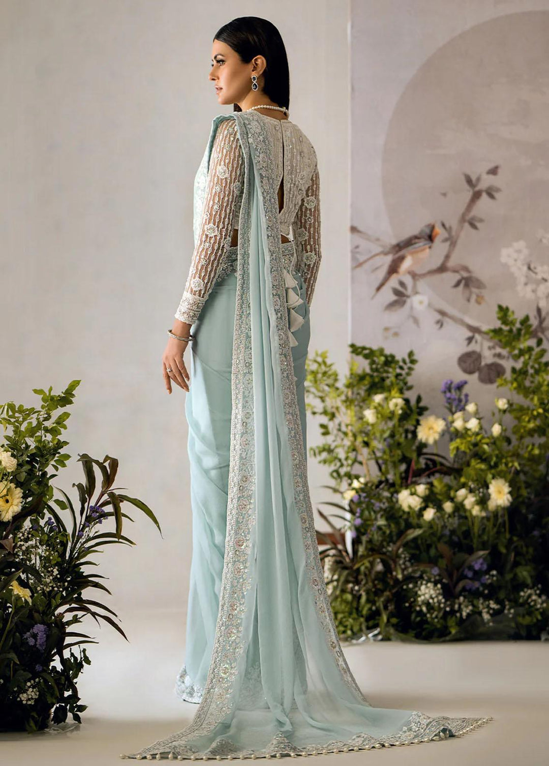 AIK Atelier Embroidered   Unstitched Saree AIK23TS Look-08 - Luxury Collection