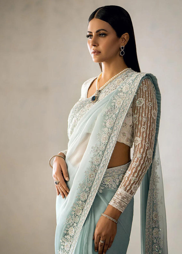 AIK Atelier Embroidered   Unstitched Saree AIK23TS Look-08 - Luxury Collection