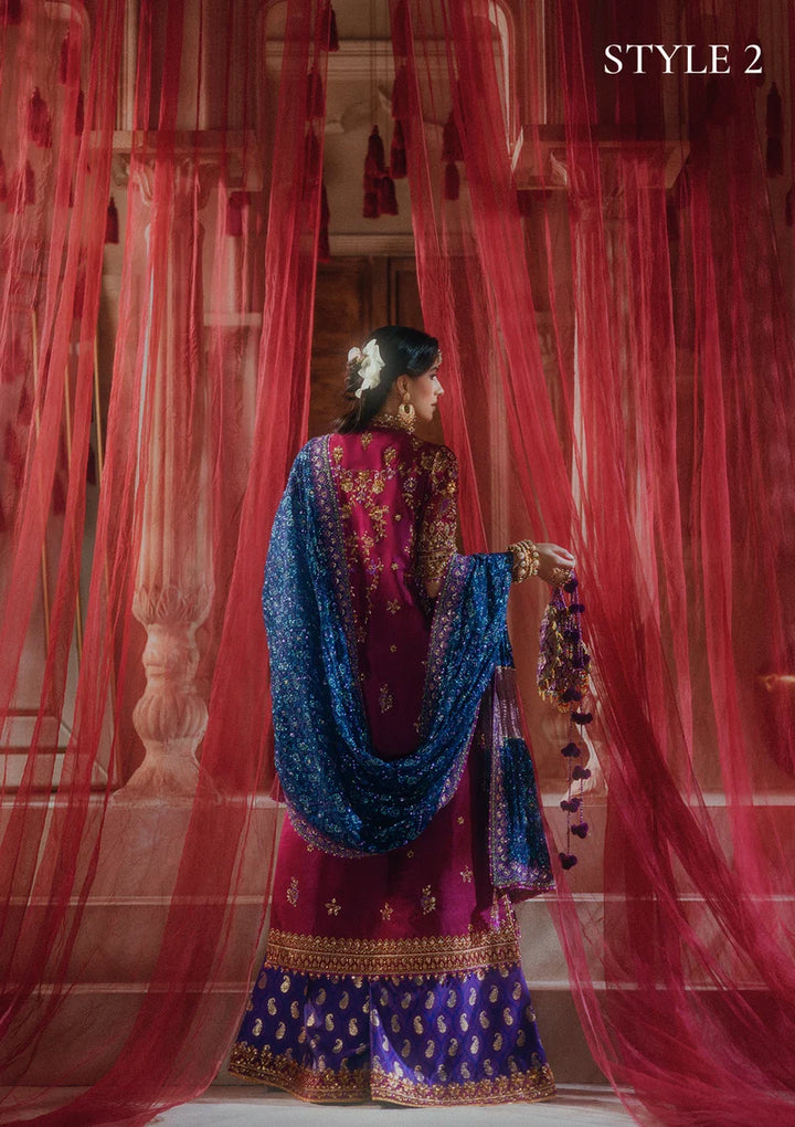 Aik Atelier Unstitched Embroidered Katan Silk 3 Piece Suit AIK26UAAW B2610 - Wedding Collection