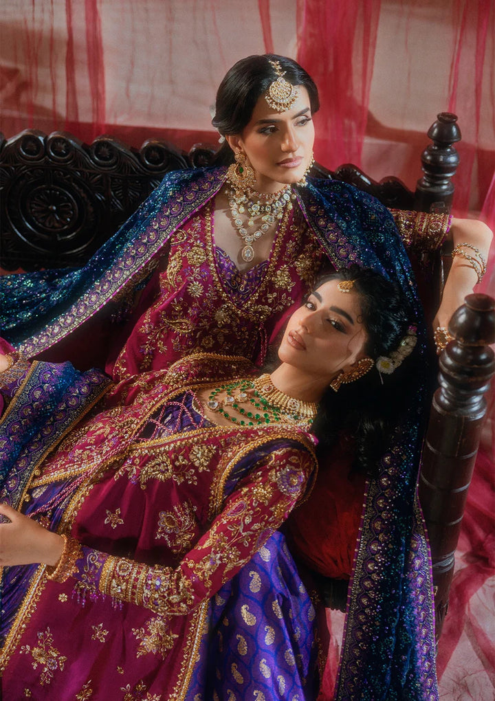 Aik Atelier Unstitched Embroidered Katan Silk 3 Piece Suit AIK26UAAW B2610 - Wedding Collection