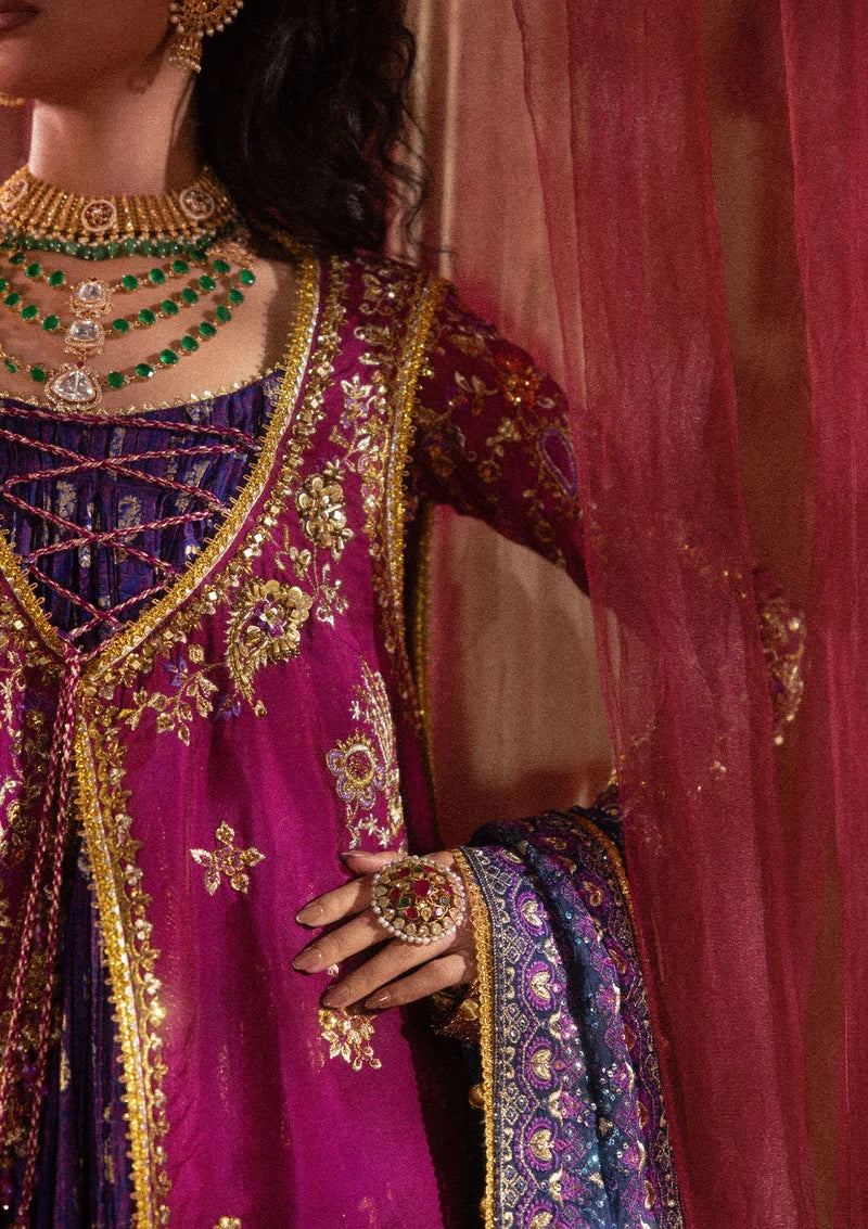 Aik Atelier Unstitched Embroidered Katan Silk 3 Piece Suit AIK26UAAW B2610 - Wedding Collection