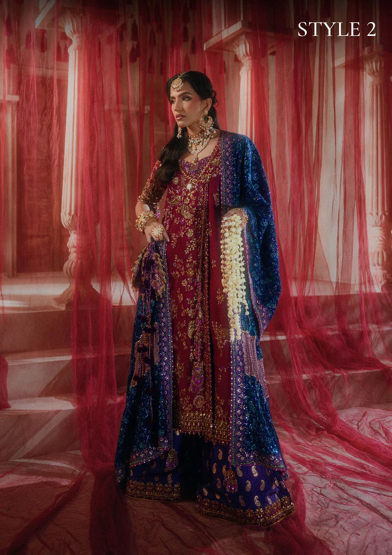 Aik Atelier Unstitched Embroidered Katan Silk 3 Piece Suit AIK26UAAW B2610 - Wedding Collection