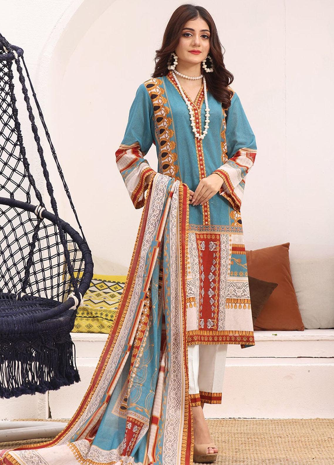 Ainy By Khas Printed Lawn Suits Unstitched 3 Piece KHS23AN3 KLA-1957 ...