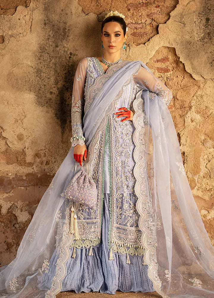 AJR Couture Embroidered Net Suit Unstitched 3 Piece AJR24LF AFF-03 Majesty - Luxury Collection