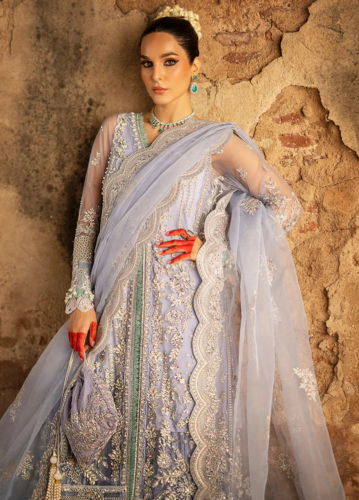 AJR Couture Embroidered Net Suit Unstitched 3 Piece AJR24LF AFF-03 Majesty - Luxury Collection