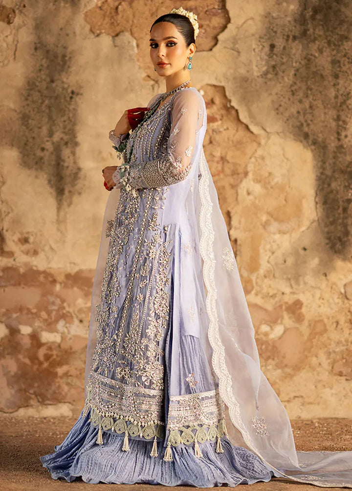 AJR Couture Embroidered Net Suit Unstitched 3 Piece AJR24LF AFF-03 Majesty - Luxury Collection