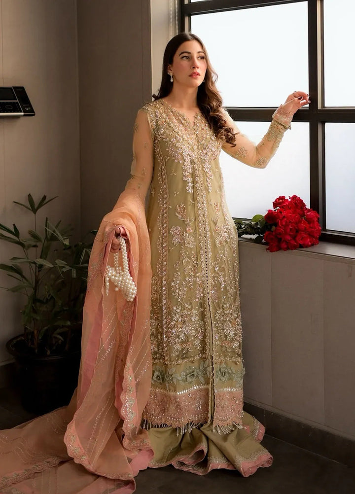 AJR Couture Embroidered Net Suit Unstitched 3 Piece AJR24LF AFF-06 Zyva - Luxury Collection