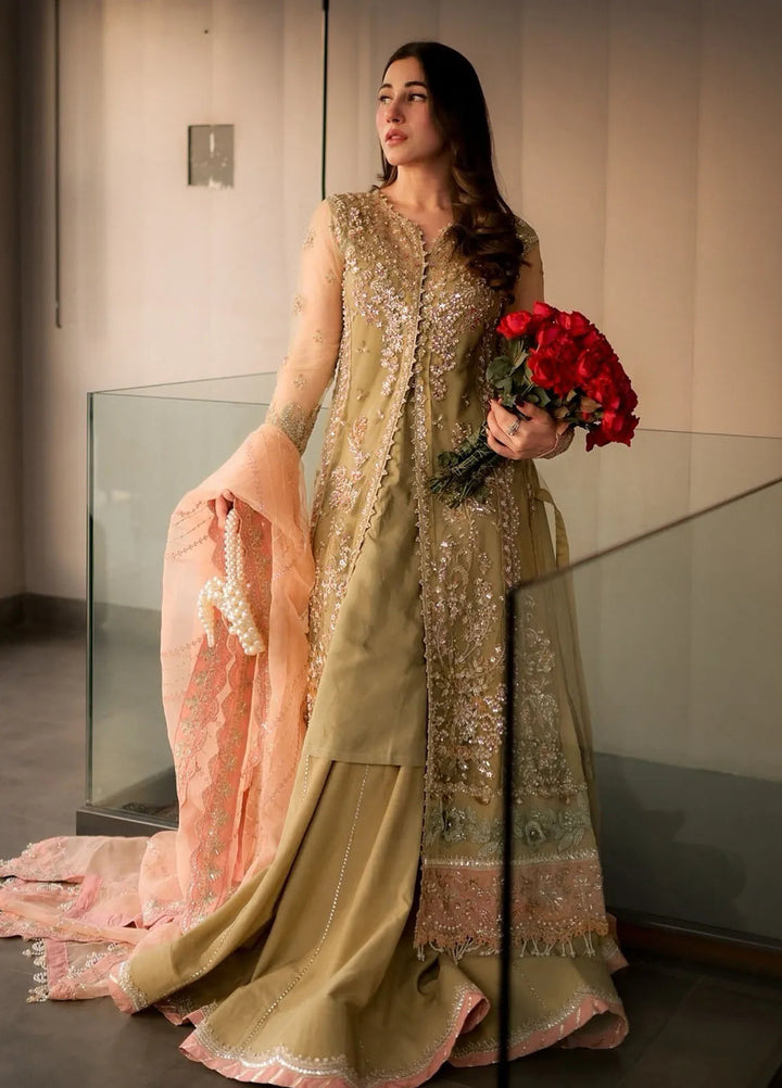 AJR Couture Embroidered Net Suit Unstitched 3 Piece AJR24LF AFF-06 Zyva - Luxury Collection