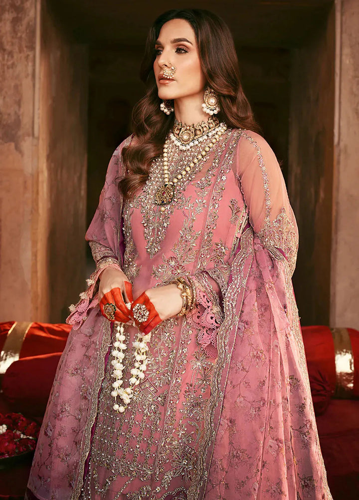 AJR Couture Embroidered Organza Suit Unstitched 3 Piece AJR24LF AFF-02 Fez - Luxury Collection