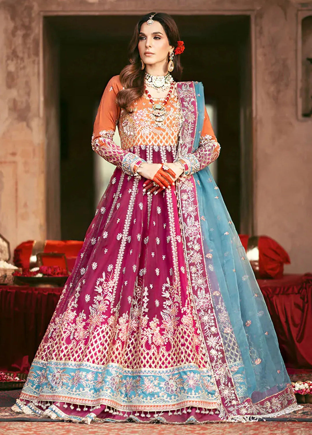 AJR Couture Embroidered Raw Silk Suit Unstitched 3 Piece AJR24LF AFF-04 Regalia - Luxury Collection
