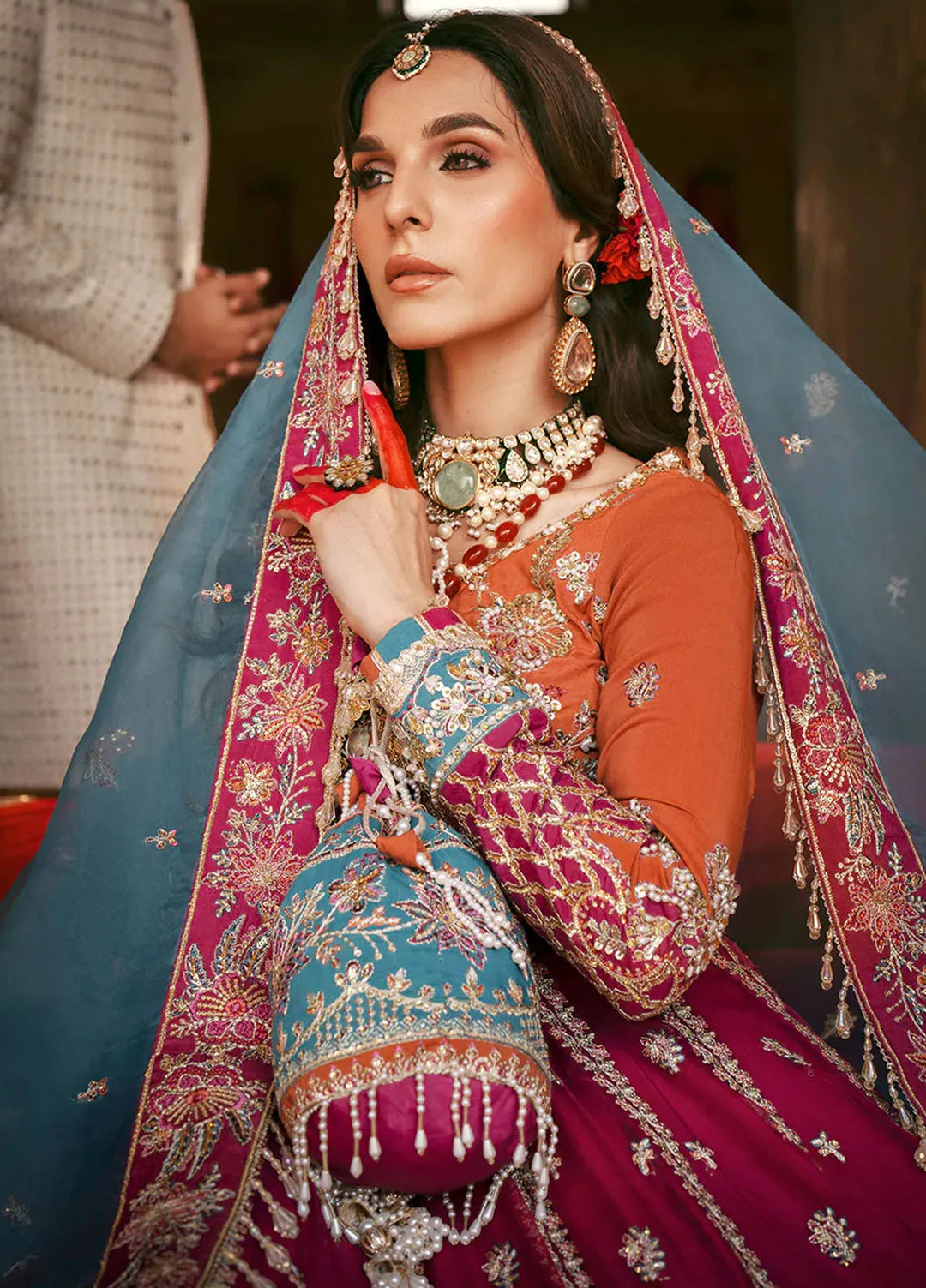 AJR Couture Embroidered Raw Silk Suit Unstitched 3 Piece AJR24LF AFF-04 Regalia - Luxury Collection