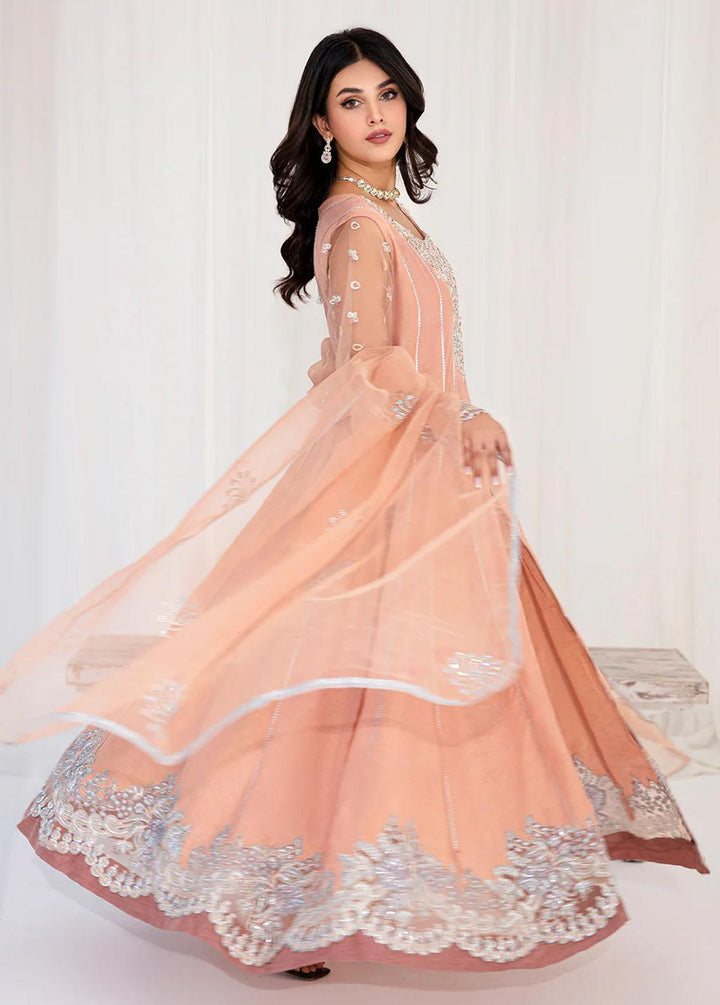 AJR Couture - Abbas Jamil Rajpoot Pret Embroidered Raw silk 3 Piece Suit Freesia