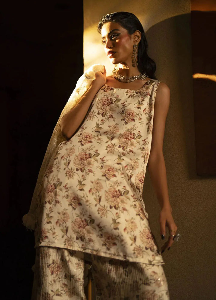 AJR Couture Pret Embroidered 3 Piece Suit Moonstone