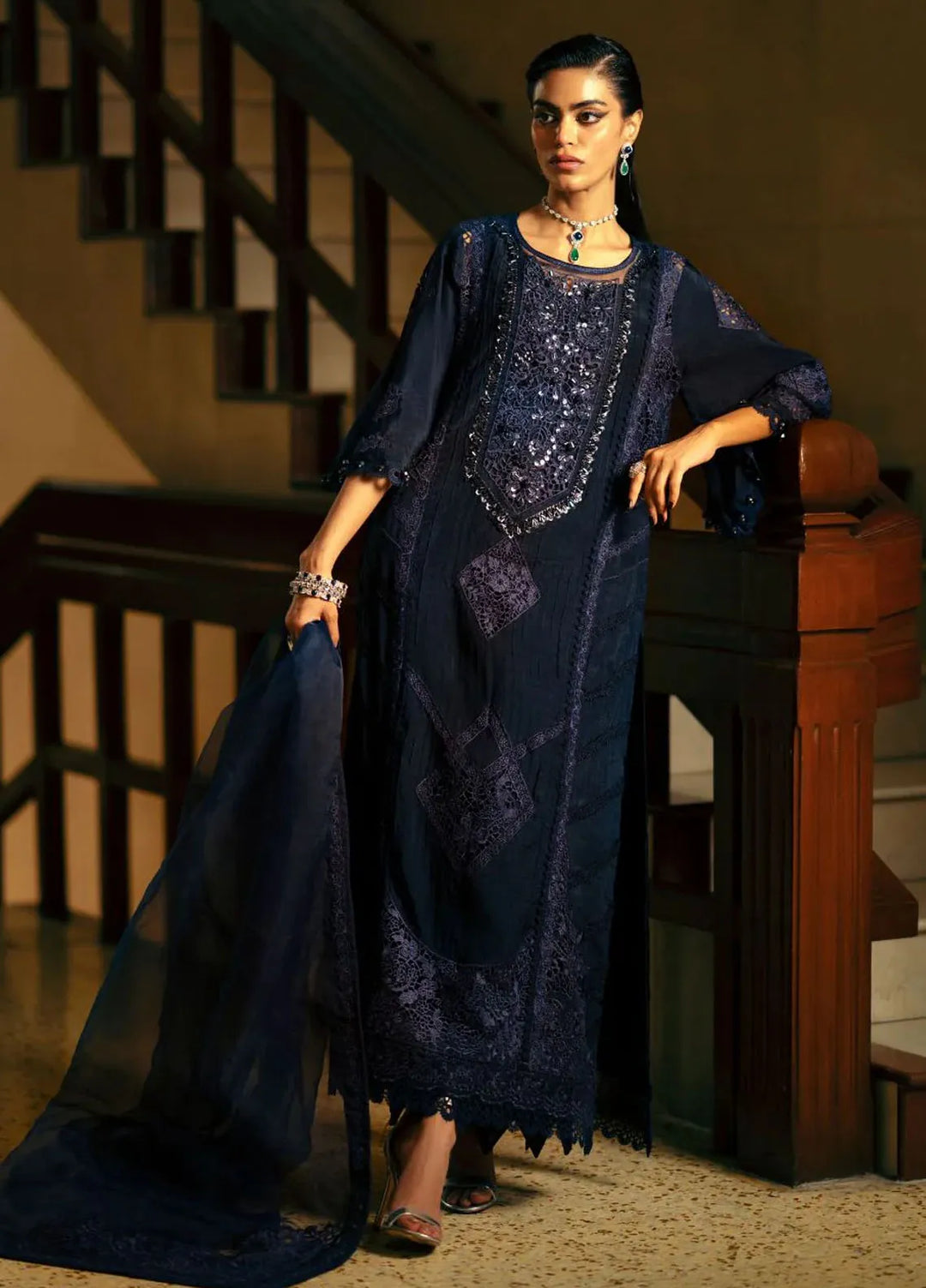 AJR Couture Pret Embroidered 3 Piece Suit Victoria