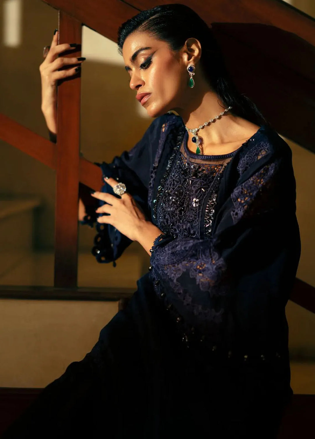 AJR Couture Pret Embroidered 3 Piece Suit Victoria