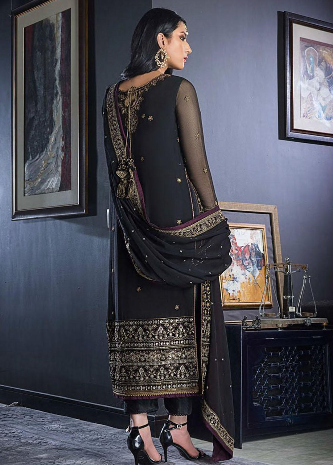 The Ramsha Edit by Asim Jofa Embroidered  Suits Unstitched 3 Piece AJ22RE AJRE-11 - Festive Collection