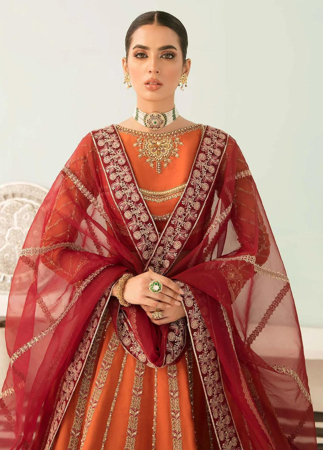 Elinor By Akbar Aslam Embroidered Organza Suits Unstitched 4 Piece  Agney - Luxury Collection