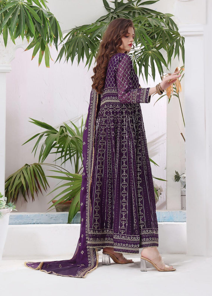 Al Harir Apparel Pret Eastern Chiffon 4 Piece Suit Nashwa Purple
