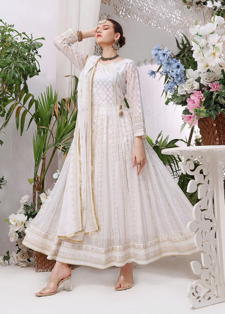 Al Harir Apparel Pret Eastern Chiffon 4 Piece Suit Nashwa White