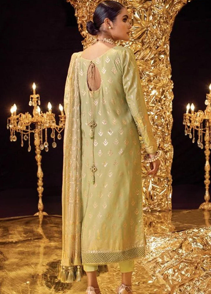 Al Karam Embroidered Cotton Silk  Suits Unstitched 3 Piece AK22FW FC-W-22I-22-3-Pastel Green - Festive Collection
