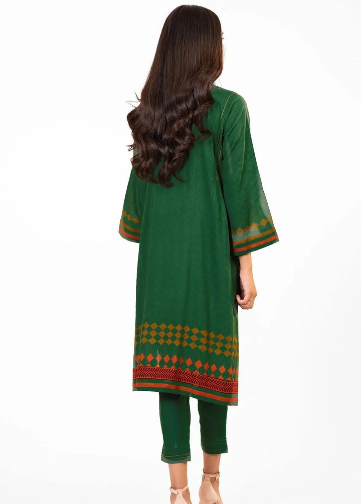 Al Karam Printed Viscose Suits Unstitched 2 Piece AK22FW FW-40.1-22-Green - Festive Collection