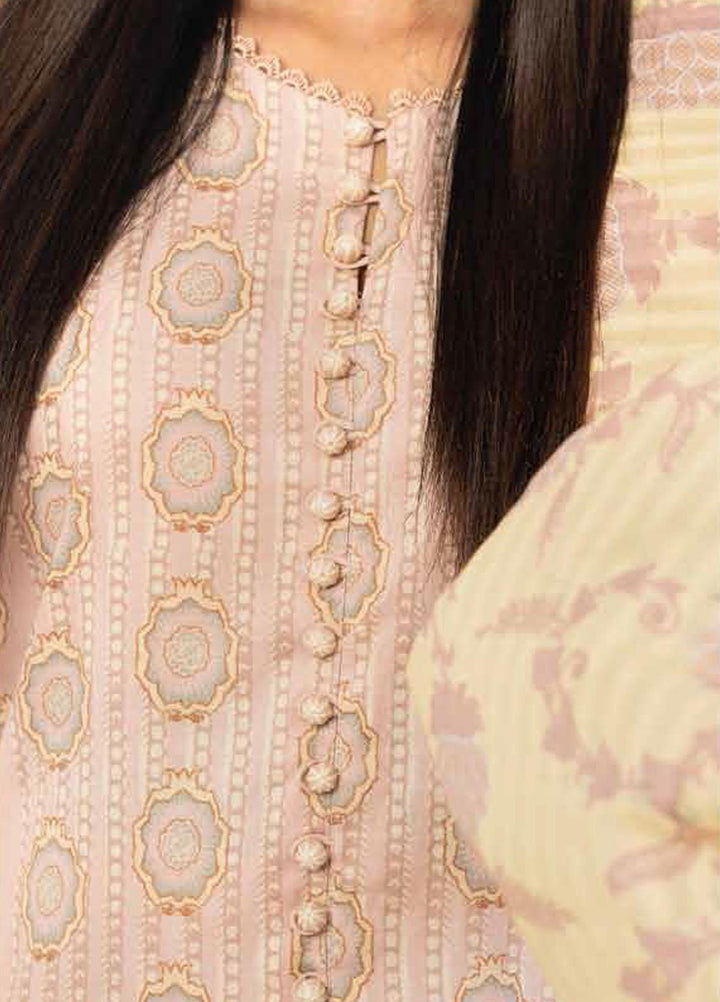 Al Karam Printed Lawn Suits Unstitched 3 Piece AK23SSL SS-37-23-Beige - Summer Collection