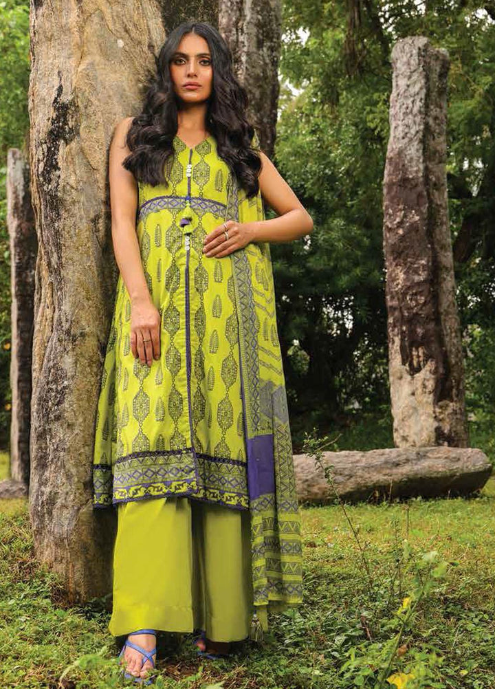 Al Karam Printed Lawn Suits Unstitched 2 Piece AK23SSL SS-52-23-Green - Summer Collection