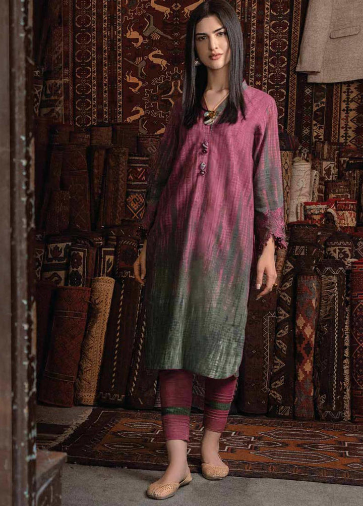 Al Karam Embroidered Khaddar Suits Unstitched 2 Piece AK21W FW-29-21 Pink - Winter Collection