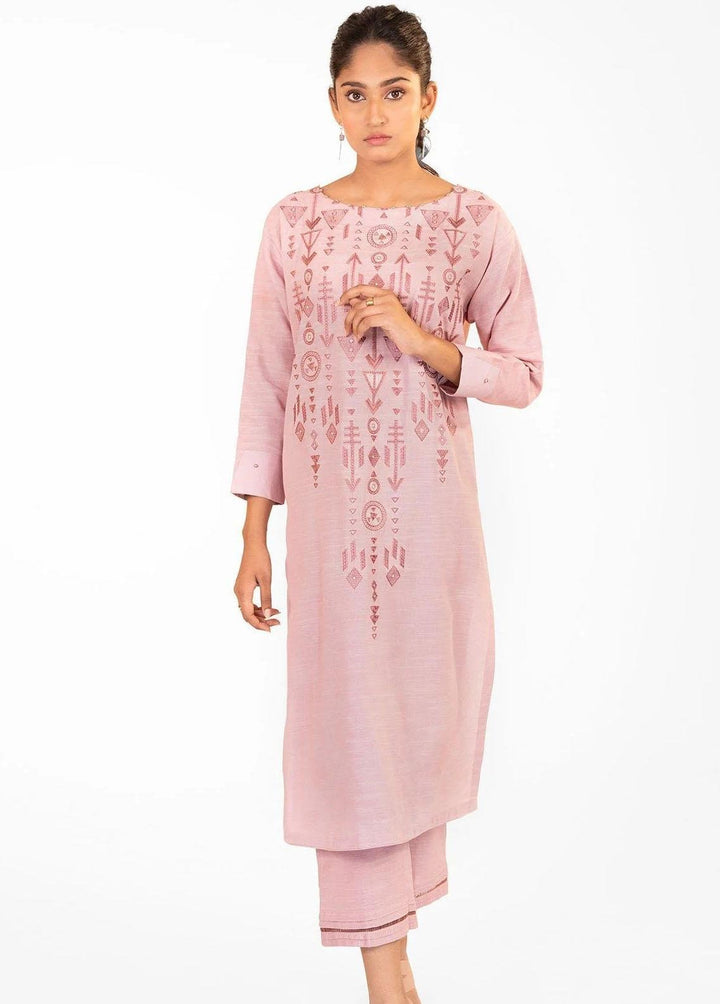 Al Karam Embroidered Khaddar Suits Unstitched 2 Piece AK22W FW-39-22-Lilac - Winter Collection
