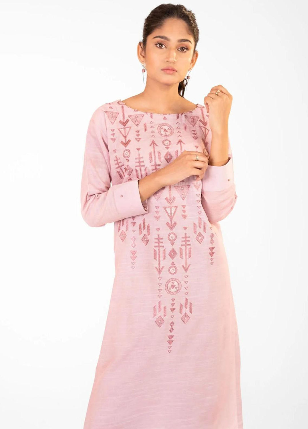 Al Karam Embroidered Khaddar Suits Unstitched 2 Piece AK22W FW-39-22-Lilac - Winter Collection