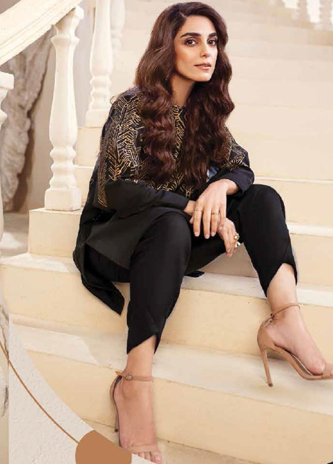 Al Karam Printed Khaddar Suits Unstitched 2 Piece AK22W FW-42.1-22-Black - Winter Collection