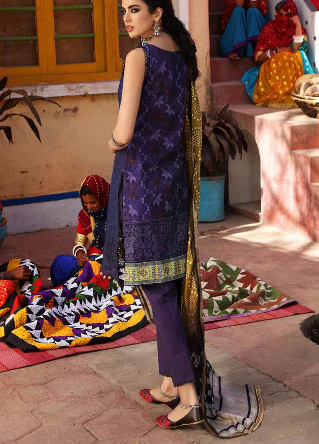 Bandhani By Al Zohaib Embroidered Lawn Suits Unstitched 3 Piece AZ21B 04A Jugni - Summer Collection
