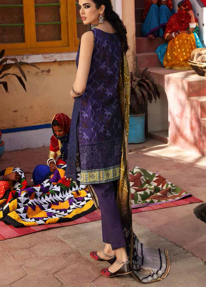 Bandhani By Al Zohaib Embroidered Lawn Suits Unstitched 3 Piece AZ21B 04A Jugni - Summer Collection