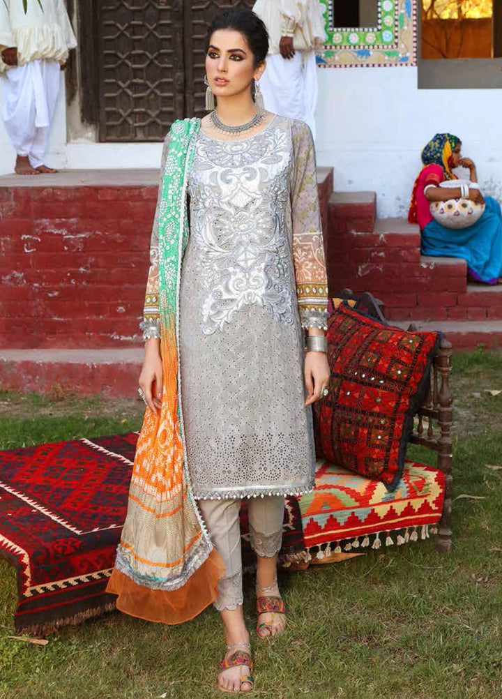 Bandhani By Al Zohaib Embroidered Lawn Suits Unstitched 3 Piece AZ21B 04B Jugni - Summer Collection