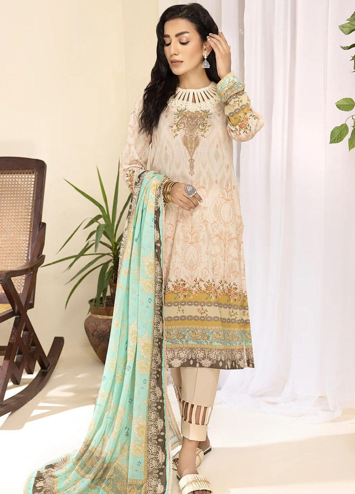Al Zohaib Printed Lawn Suits Unstitched 3 Piece AZ23C D-15 - Summer Collection