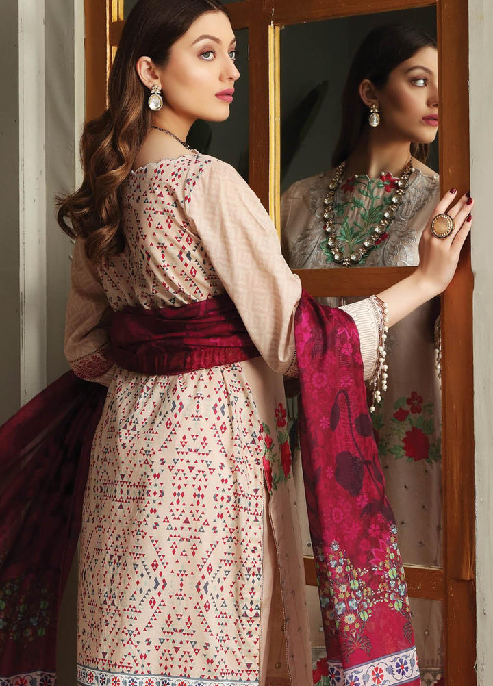 Festive Hues By Al Zohaib Embroidered Lawn Suits Unstitched 3 Piece AZ21FH 01 - Festive Collection