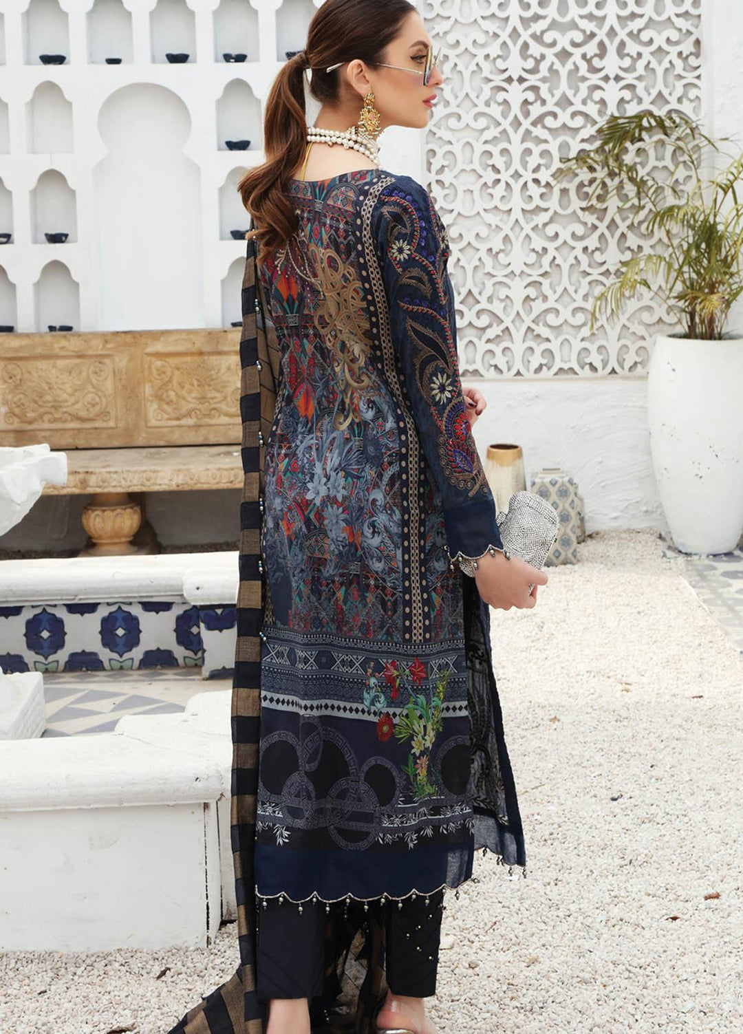Festive Hues By Al Zohaib Embroidered Lawn Suits Unstitched 3 Piece AZ21FH 04 - Festive Collection