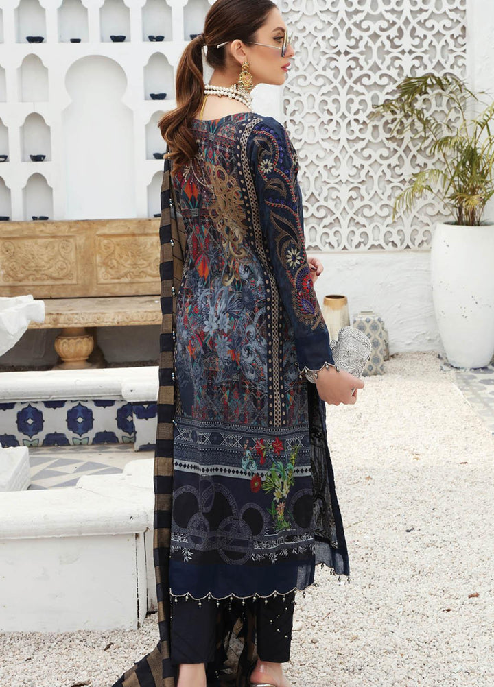 Festive Hues By Al Zohaib Embroidered Lawn Suits Unstitched 3 Piece AZ21FH 04 - Festive Collection