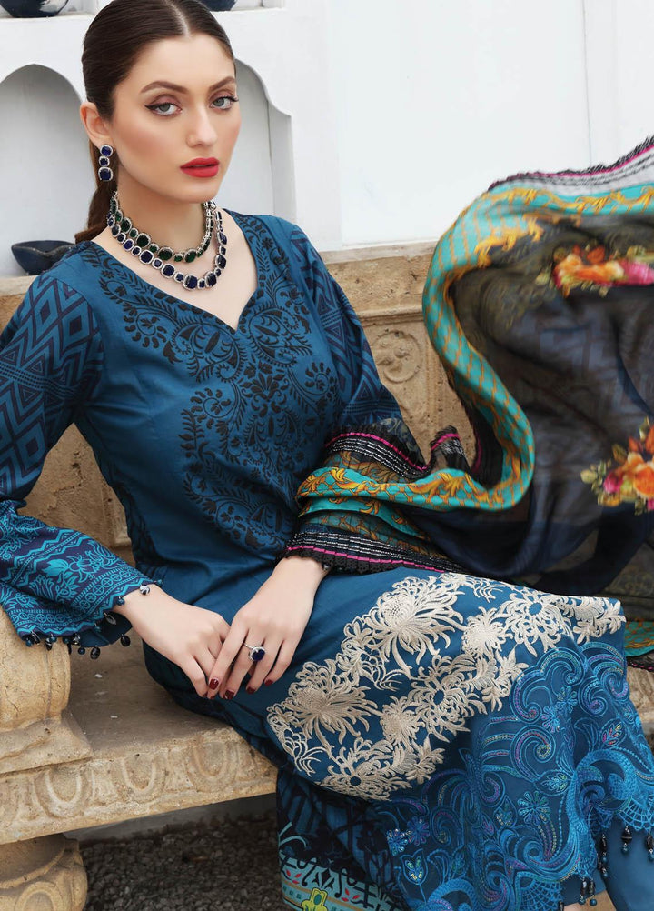 Festive Hues By Al Zohaib Embroidered Lawn Suits Unstitched 3 Piece AZ21FH 11 - Festive Collection