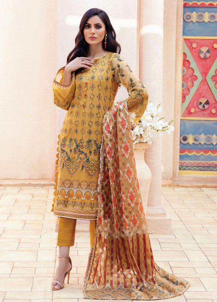 Festive Hues By Al Zohaib Embroidered Lawn Suits Unstitched 3 Piece AZ21-FH2 05 - Summer Collection
