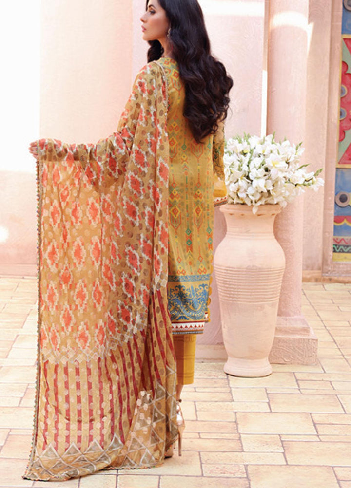 Festive Hues By Al Zohaib Embroidered Lawn Suits Unstitched 3 Piece AZ21-FH2 05 - Summer Collection