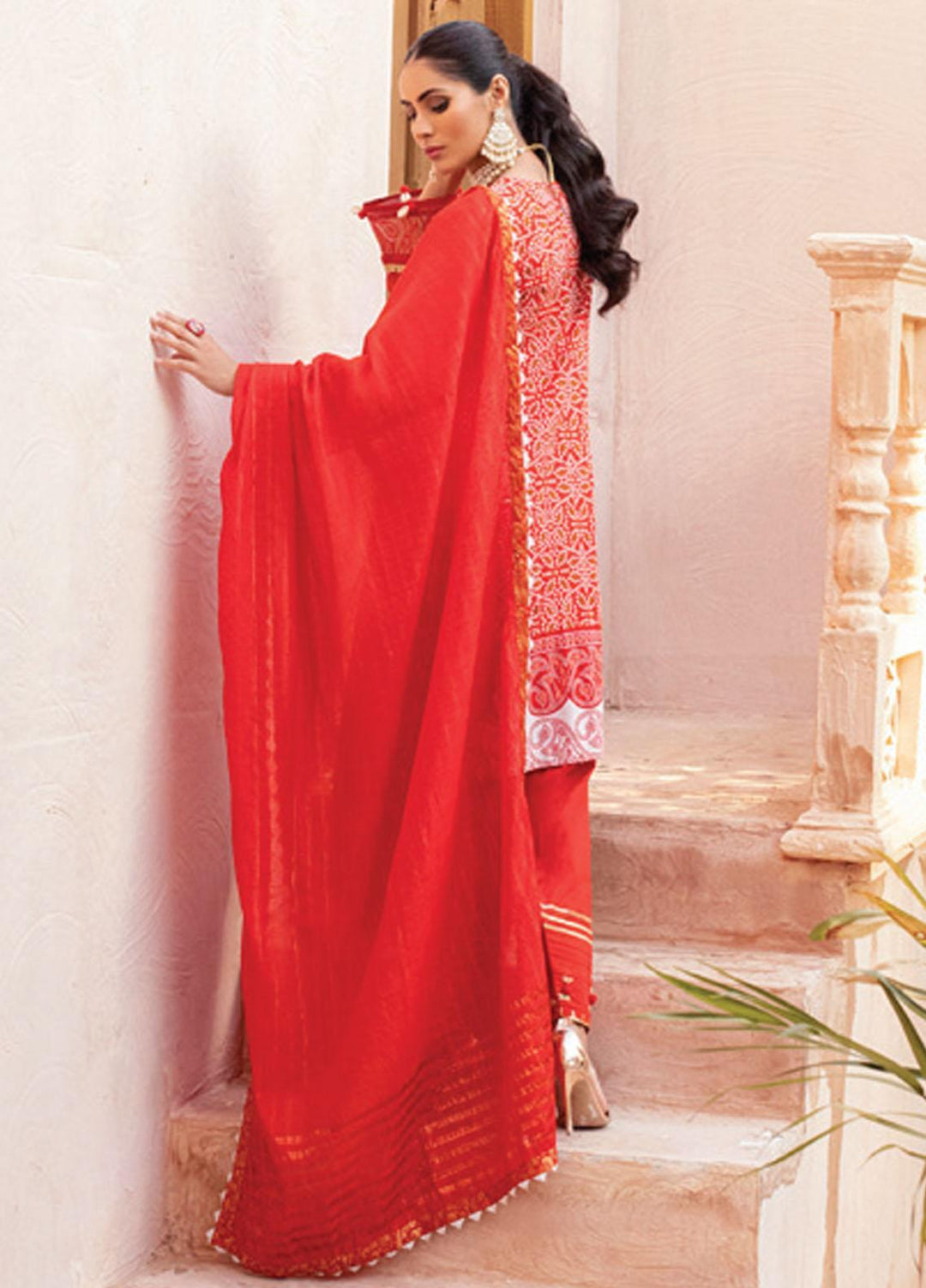 Festive Hues By Al Zohaib Embroidered Lawn Suits Unstitched 3 Piece AZ21-FH2 08 - Summer Collection