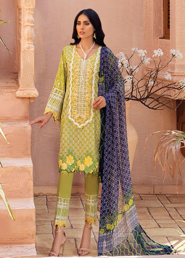 Festive Hues By Al Zohaib Embroidered Lawn Suits Unstitched 3 Piece AZ21-FH2 09 - Summer Collection
