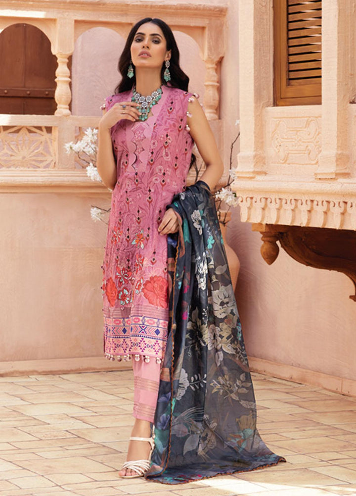 Festive Hues By Al Zohaib Embroidered Lawn Suits Unstitched 3 Piece AZ21-FH2 11 - Summer Collection
