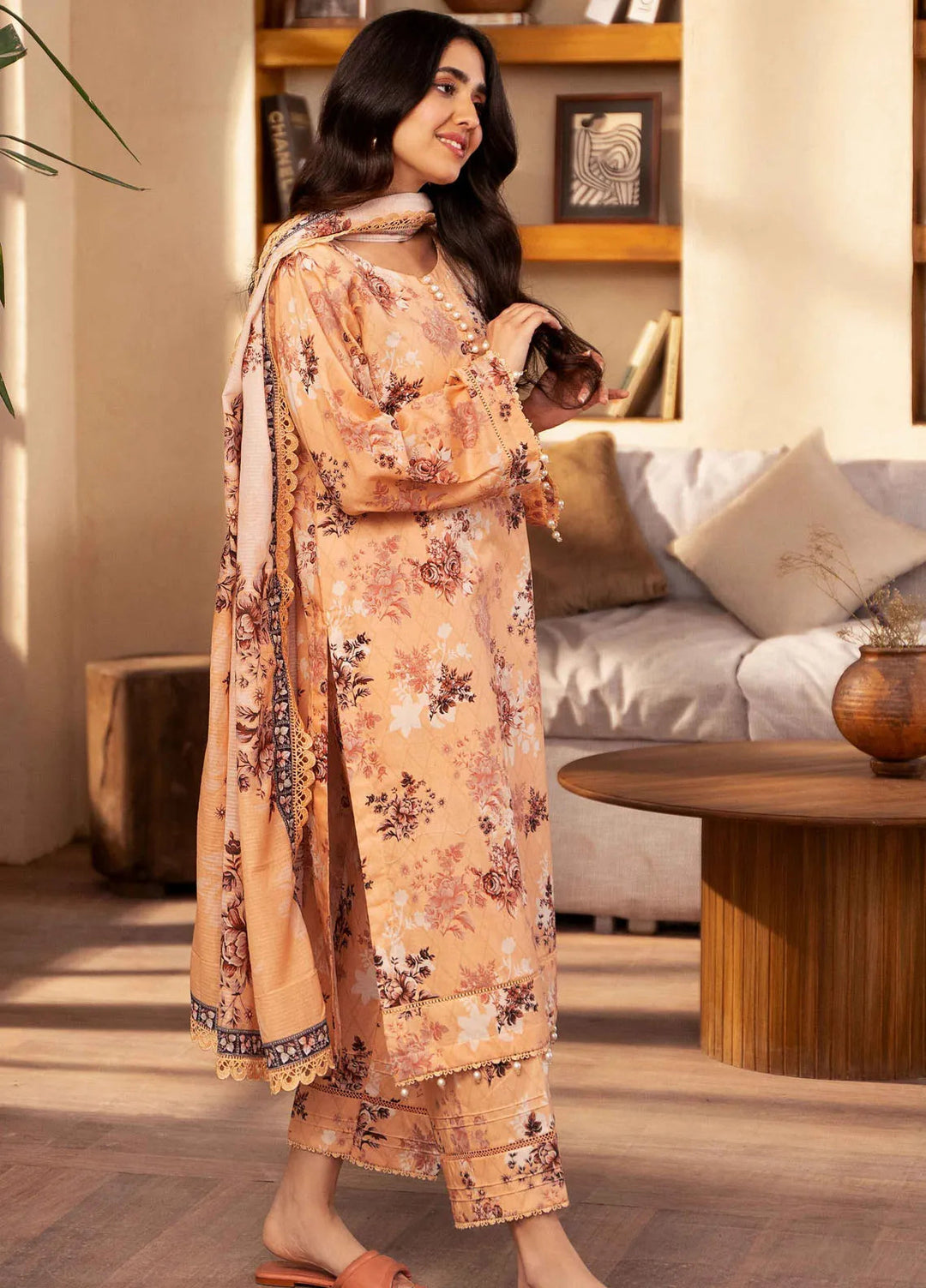 Al Zohaib Printed Lawn Suit Unstitched 3 Piece AZ25CP D-02 - Summer Collection