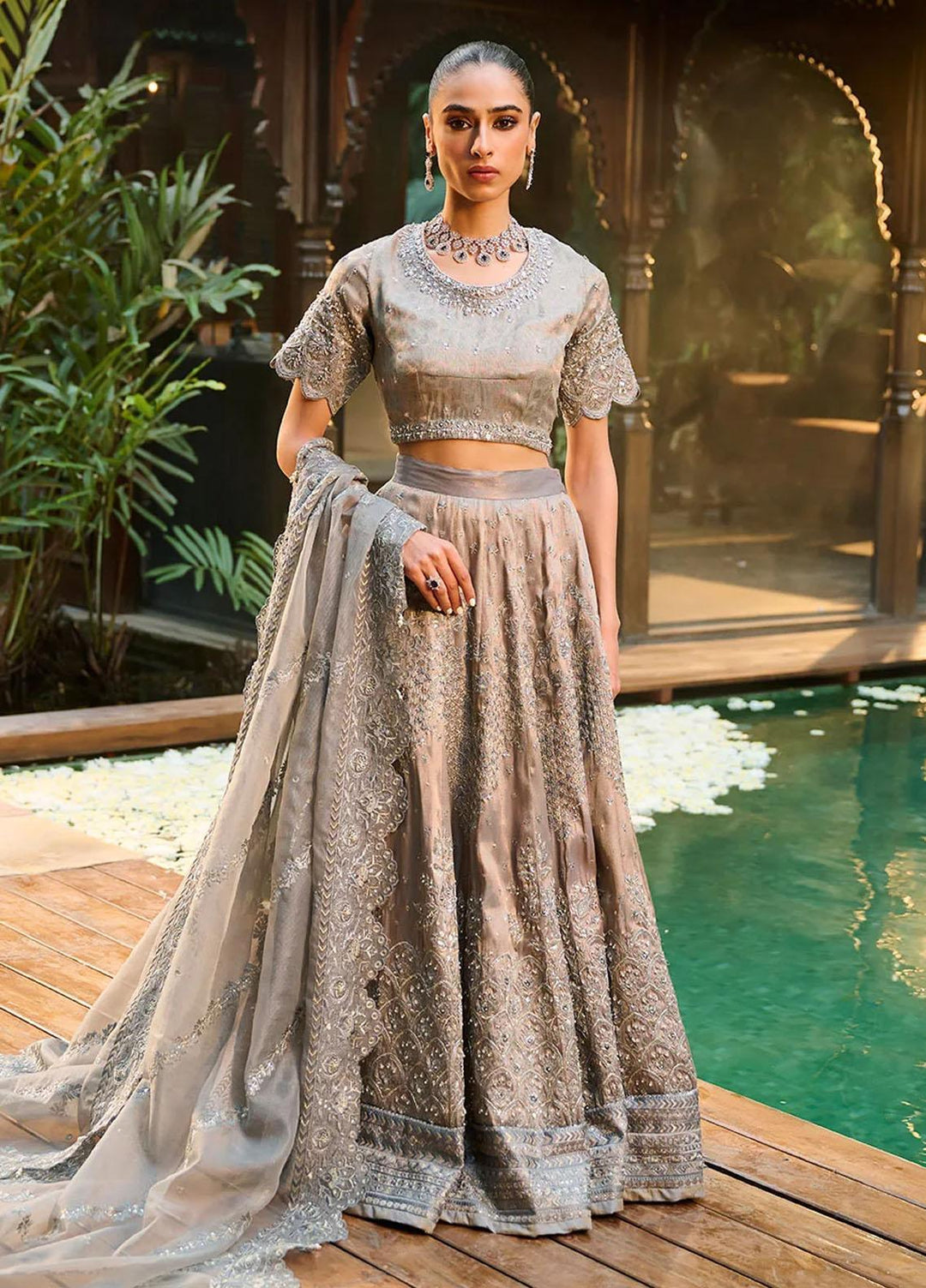 Dhanak Pret Luxury Cotton 3 Piece Suit HF-3004 Grey