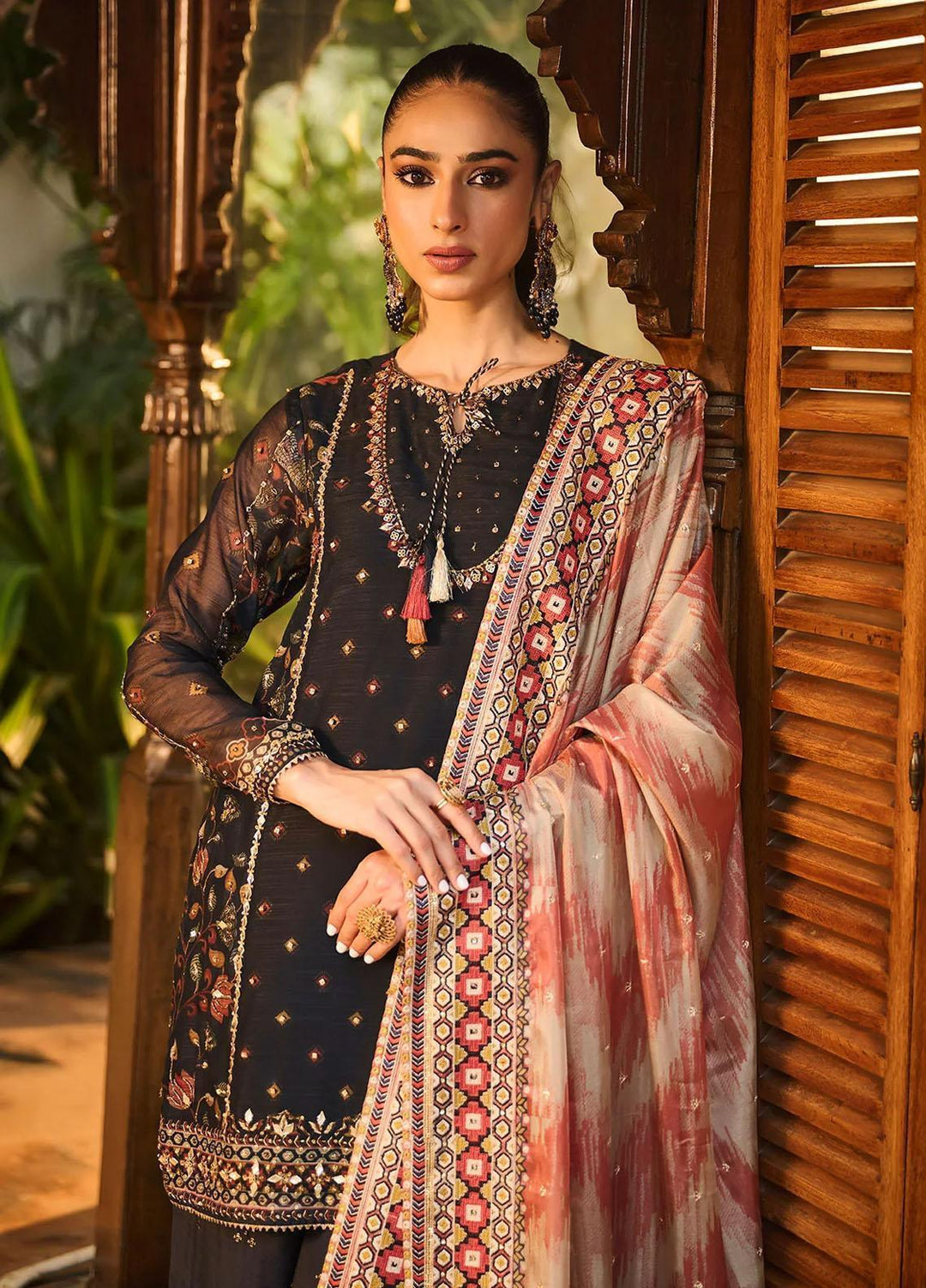 Dhanak Pret Luxury Munar 4 Piece Suit HF-3005 Navy Blue