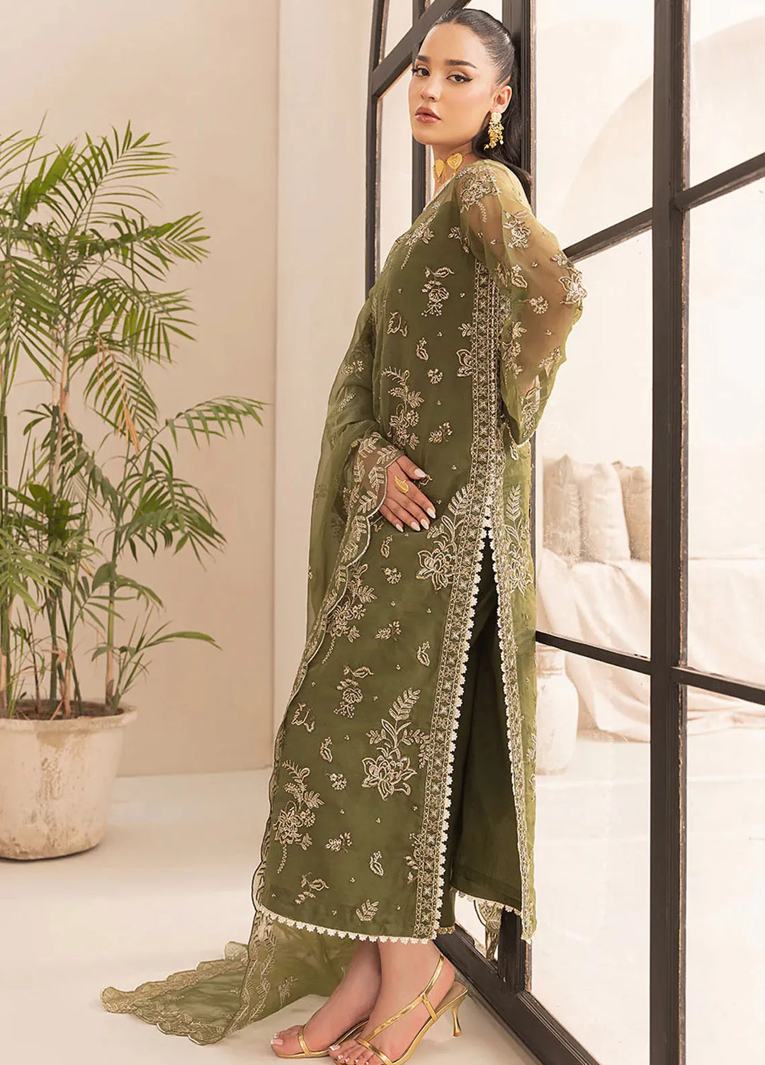 Aleen Pret Embroidered Organza 3 Piece Suit Amelie