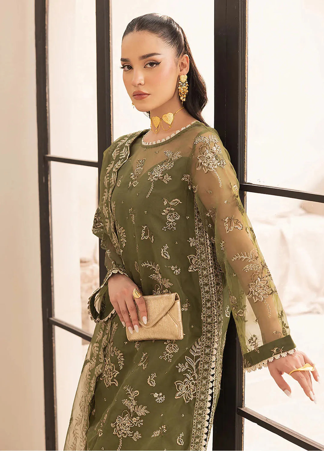 Aleen Pret Embroidered Organza 3 Piece Suit Amelie